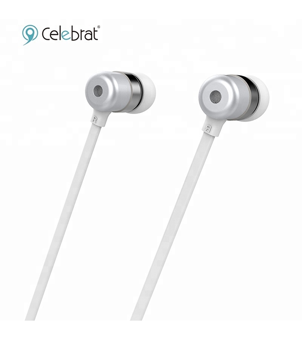 Picture of Yison G2 Flat Wire Metal Earphone In-ear Style Super Bass 3.5mm With Mic White