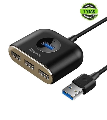 Picture of Baseus Square Round 4 in 1 USB HUB Adapter (CAHUB-AY01)