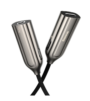 Picture of Baseus 2-in-1 iP Male to Dual iP Female Adapter L55 Tarnish (CALL55-0A)