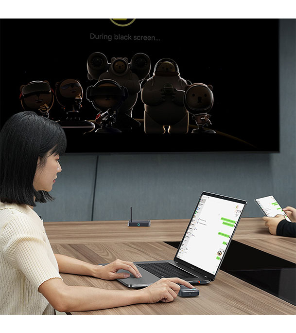 Picture of Baseus 4K Wireless Display Dongle Adapter Grey 