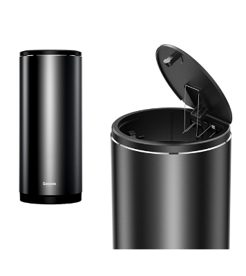 Picture of Baseus Smart Cleaner Auto Car Trash Can (Free Trash Bags 2 Rolls/60 Each) Black 