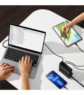 Picture of Baseus GaN5 Pro Fast Charger 2C+U 140W EU Black(With Superior Series Fast Charging Data Cable Type-C to Type-C 240W（48V/5A)1m Black)