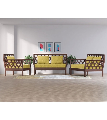 Buy Regal Wooden double Sofa-NOOR NOOR-SDC-316-3-1-20(FABRIC-SF-2120) at Best Price in Bangladesh