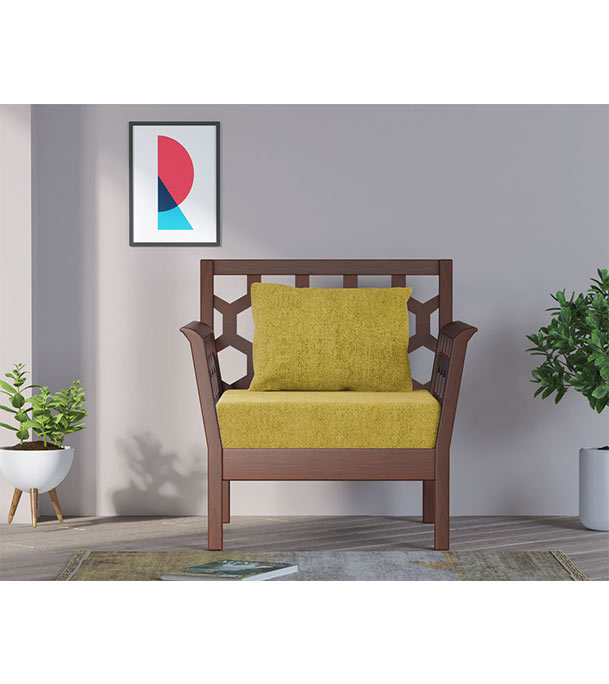 Buy Regal Wooden Single Sofa-Noor SSC-316-3-1-20(FABRIC-SF-2120) at Best Price in Bangladesh