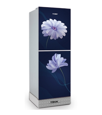 Buy VISION Glass Door Refrigerator RE-160 Liter Blue Daisy Bottom Mount at Best Price In Bangladesh