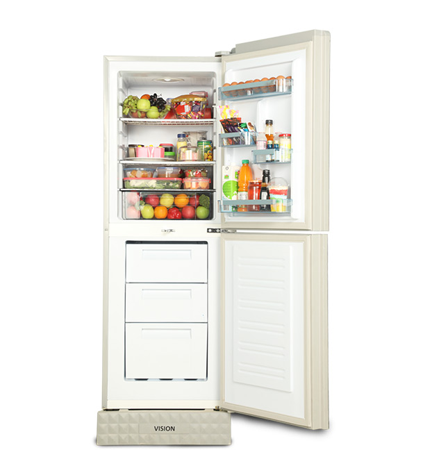 Buy VISION Glass Door Refrigerator RE-252 Liter Digital Blue Lily Bottom Mount at Best Price In Bangladesh
