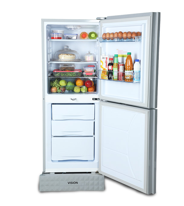 Buy VISION Glass Door Refrigerator RE-180 Liter Black Top Mount at Best Price In Bangladesh	