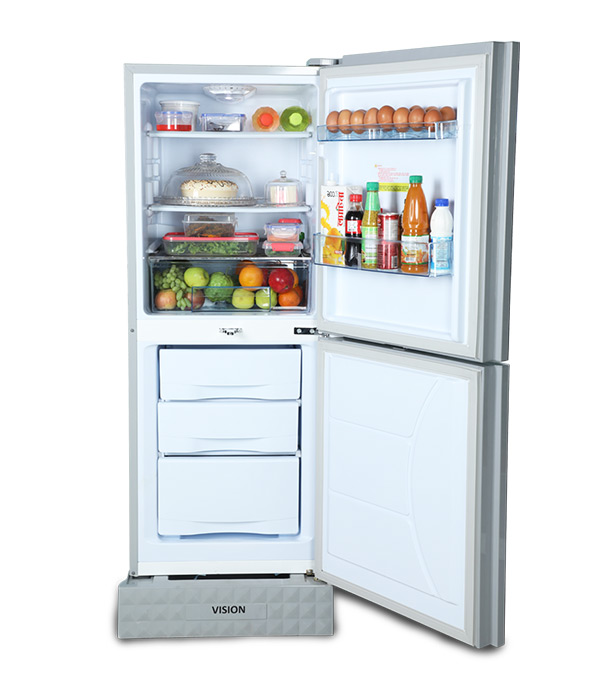Buy VISION Glass Door Refrigerator RE-200 Liter Mirror Blooming Flower Top Mount at Best Price In Bangladesh
