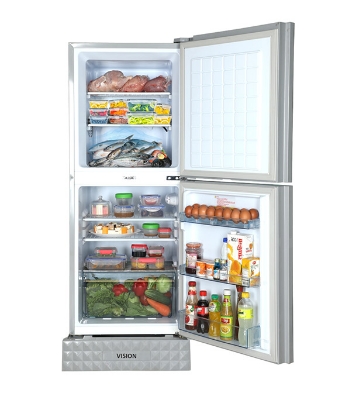 Buy VISION Glass Door Refrigerator RE-180 Liter Black Top Mount at Best Price In Bangladesh