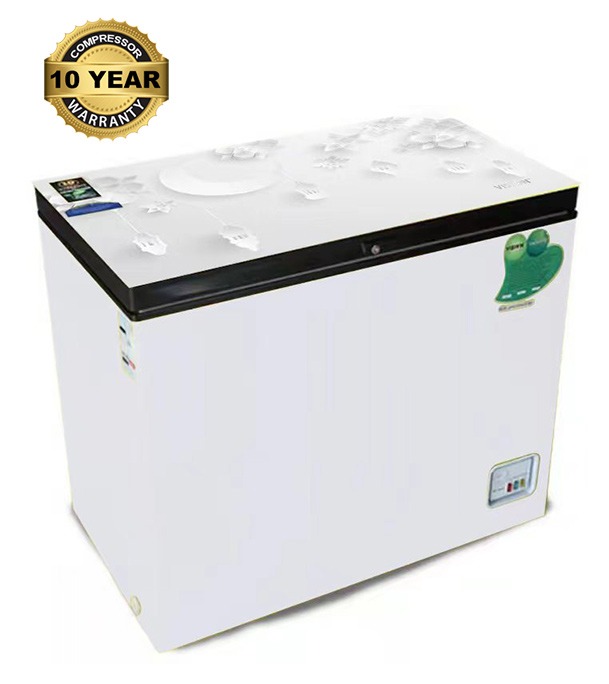 VISION Glass Door Chest Freeze RE-150 Liter White Flower 