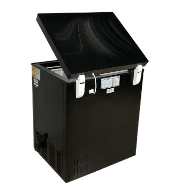 VISION Glass Door Chest Freeze RE-150 Liter Black 