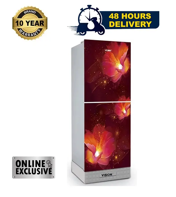 Buy VISION Glass Door Refrigerator RE-229L Red Flower Super Online at ...