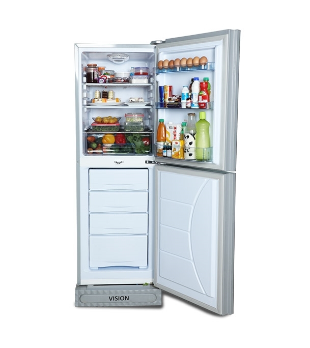 Picture of VISION Glass Door Refrigerator RE-238L Grand Rose Blue Bottom Mount 