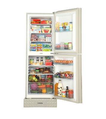 Picture of VISION Glass Door Top Mount Refrigerator RE-240 Liter Chinese Rose 