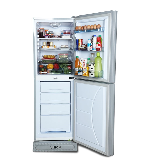 Picture of VISION Glass Door Bottom Mount Refrigerator RE-238 Liter Red Juhua Flower 