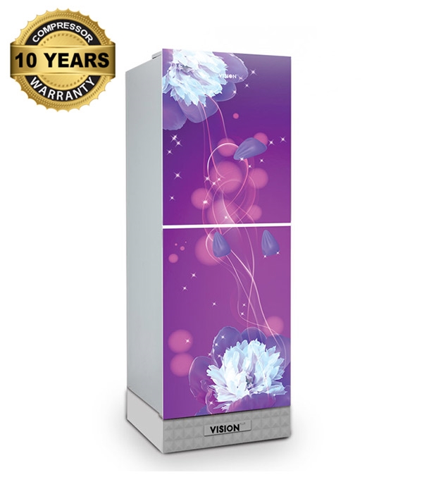 Picture of VISION Glass Door Bottom Mount Refrigerator RE-252 Liter Purple Peony 