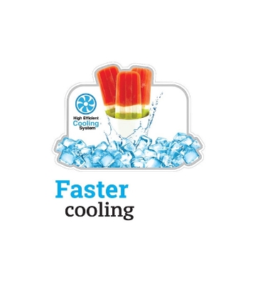 Picture of VISION Glass Door Top Mount with Fabulous Ultra-Modern Glass Door Design Refrigerator RE-217 Liter Pink Flower