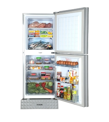 VISION Glass Door Top Mount Refrigerator RE-180 Liter Lotus Black Diamond