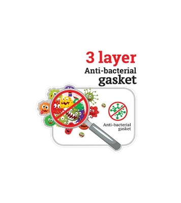 Picture of VISION Glass Door Bottom Mount Refrigerator RE-160 Liter Lotus Flower