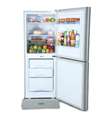 Picture of VISION Glass Door Refrigerator RE-200L Mirror Blooming Flower Top Mount