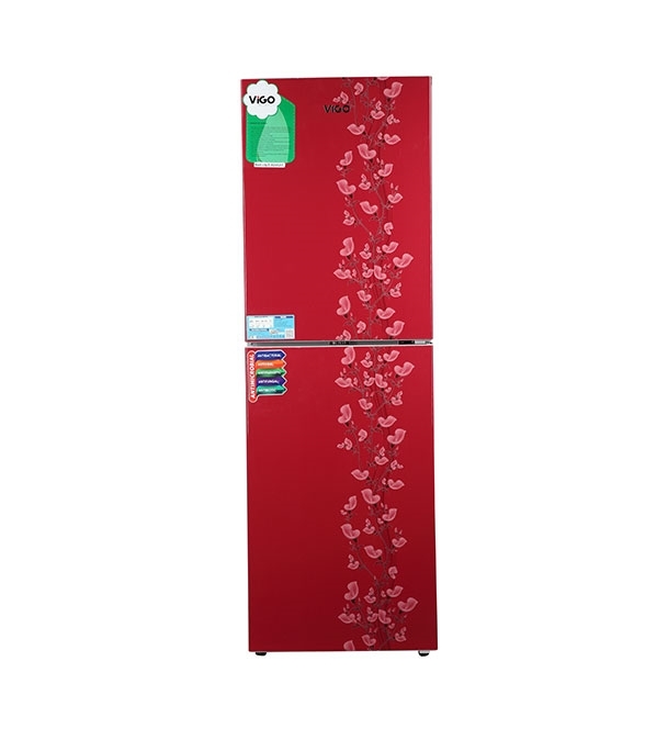 Picture of ViGO Refrigerator RE-262 L Red Lily Flower Top Mount