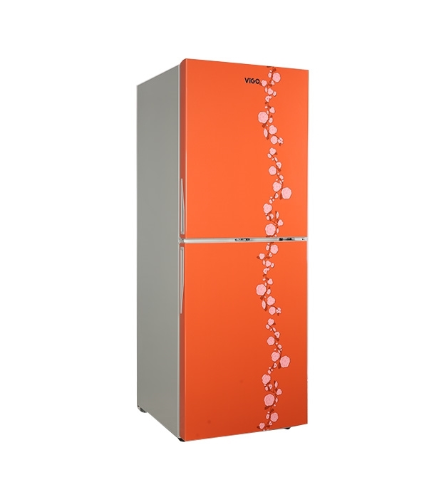 Picture of ViGO Refrigerator RE-238 L Orange Flower Bottom Mount