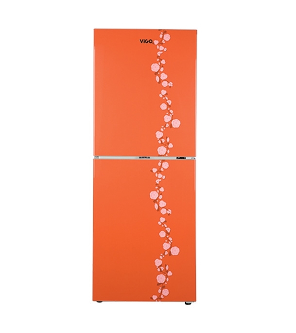 Picture of ViGO Refrigerator RE-262L Orange Flower Top Mount