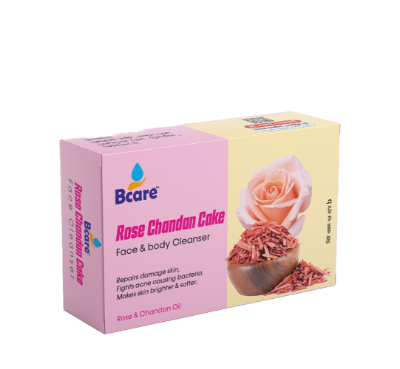 Picture of Rose Chandan Cake, Face and Body Cleanser (রোজ চন্দন কেক, ফেস অ্যান্ড বডি ক্লিনজার) -75gm
