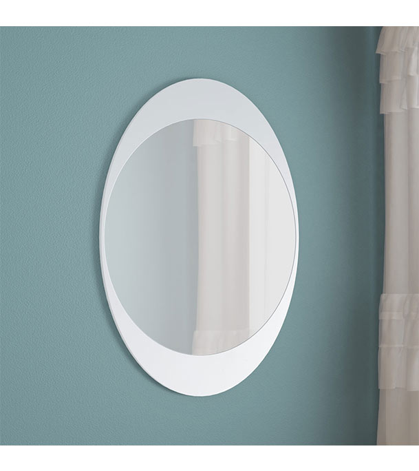 Buy Regal Wall Mirror White Oval CRAFT ITEMS-HDC-334 Online at Best Price