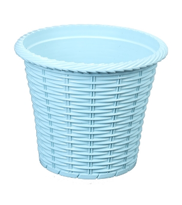 Buy Rattan Flower Tub With Tray 8" Light Blue (local) at Best Price In Bangladesh