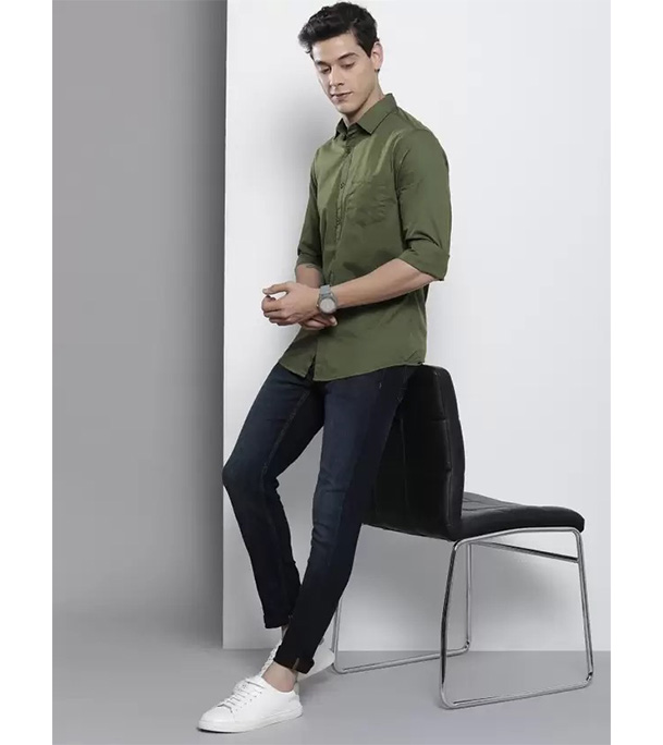 Men's Full Sleeve Casual Shirt Brown at Best Price In Bangladesh