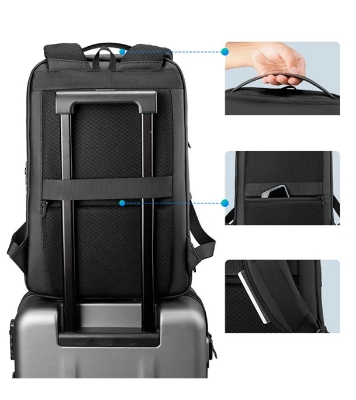 Buy MR9111X Black Backpack. USB charging port, padded strap. For 15.6" laptop and tablet 