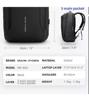 Mark Ryden Multifunctional Business Backpack - MR9031Y