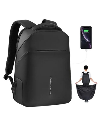 Buy MR9068YY Casual Anti-thief Backpack With USB Port & Raincaot Online