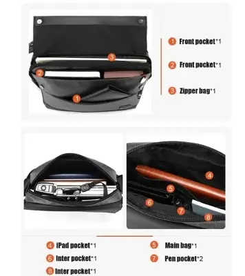 Arctic Hunter K00089 Men Messenger Bag for Male Waterproof Crossbody Bag Pouch Fit 11 Inch ipad Sling Shoulder Bag