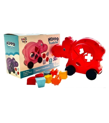 Picture of Hippo Puzzle Car - Red