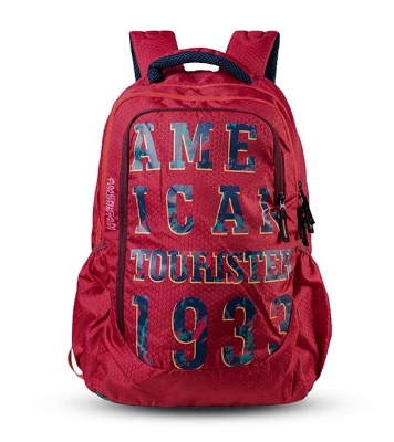 School College and Traveling Red Backpack