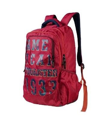 School College and Traveling Red Backpack