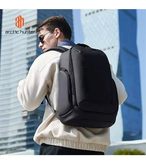 ARCTIC HUNTER B00554 Business Travel & Laptop Backpack – Black