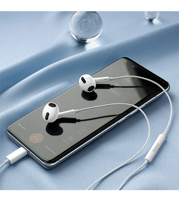 Buy Baseus Encok 3.5mm lateral in-ear Wired Earphone H17 White NGCR020002 Online at Best Price