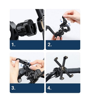 Baseus Quick to take cycling Holder (Applicable for bicycle and Motorcycle）Black