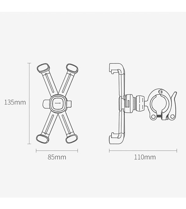 Baseus Quick to take cycling Holder (Applicable for bicycle and Motorcycle）Black