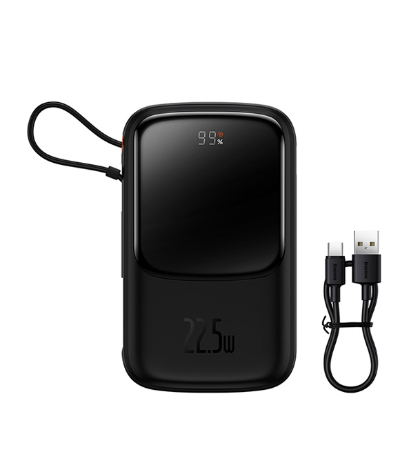 Baseus Qpow Pro Digital Display Fast Charge Power Bank 10000mAh 22.5W Type-C Edition Black