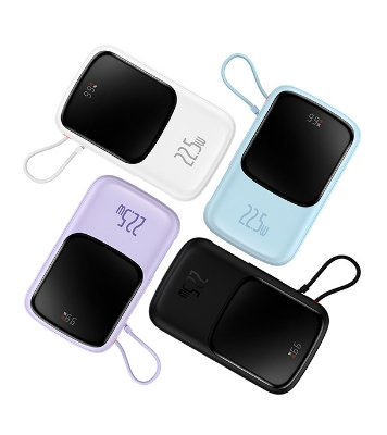 Baseus Qpow Pro Digital Display Fast Charge Power Bank 10000mAh 22.5W Type-C Edition Black