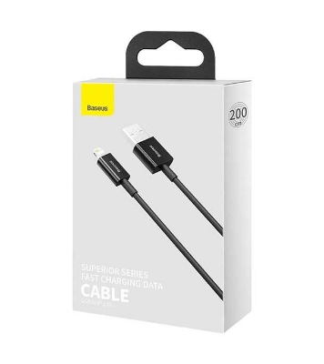 Baseus Superior Series Fast Charging Data Cable USB to iP 2.4A 2m Black