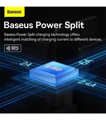 Baseus Flash Series Ⅱ Two-for-three Charging Cable U+C to M+L+C 100W 1.2m Black