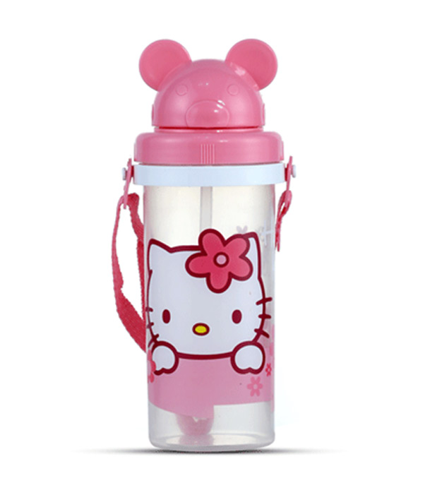 Buy Pretty Water Bottle With Belt 400 ML - Blue Online