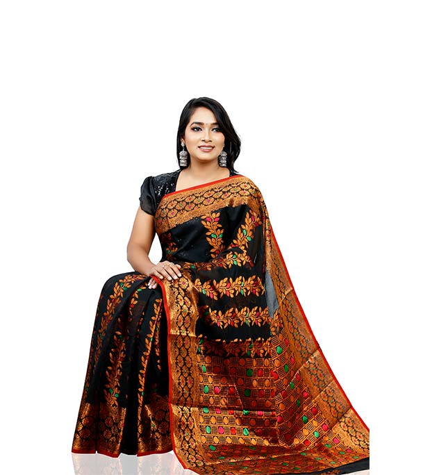 Tangail Cutting Silk Jamdani Sharee