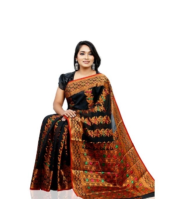 Tangail Cutting Silk Jamdani Sharee