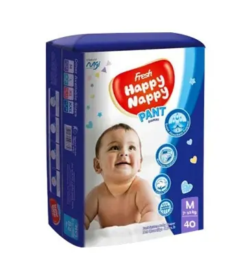 Picture of Happy Nappy Pant Diapers M Size (7-12Kg) 40 pcs